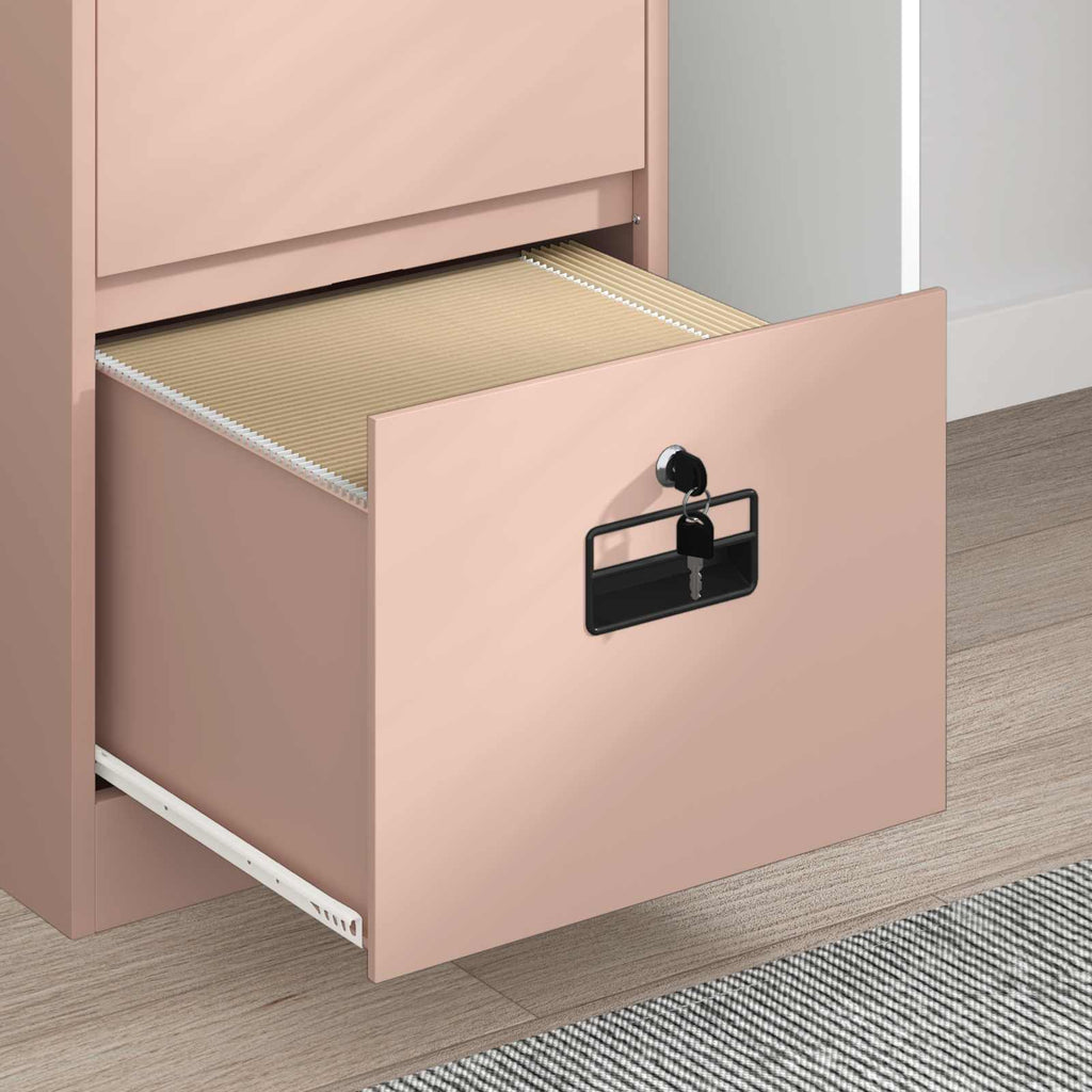 Aktenschrank Rosa 45,5 x 42 x 106,5 cm Kaltgewalzter Stahl