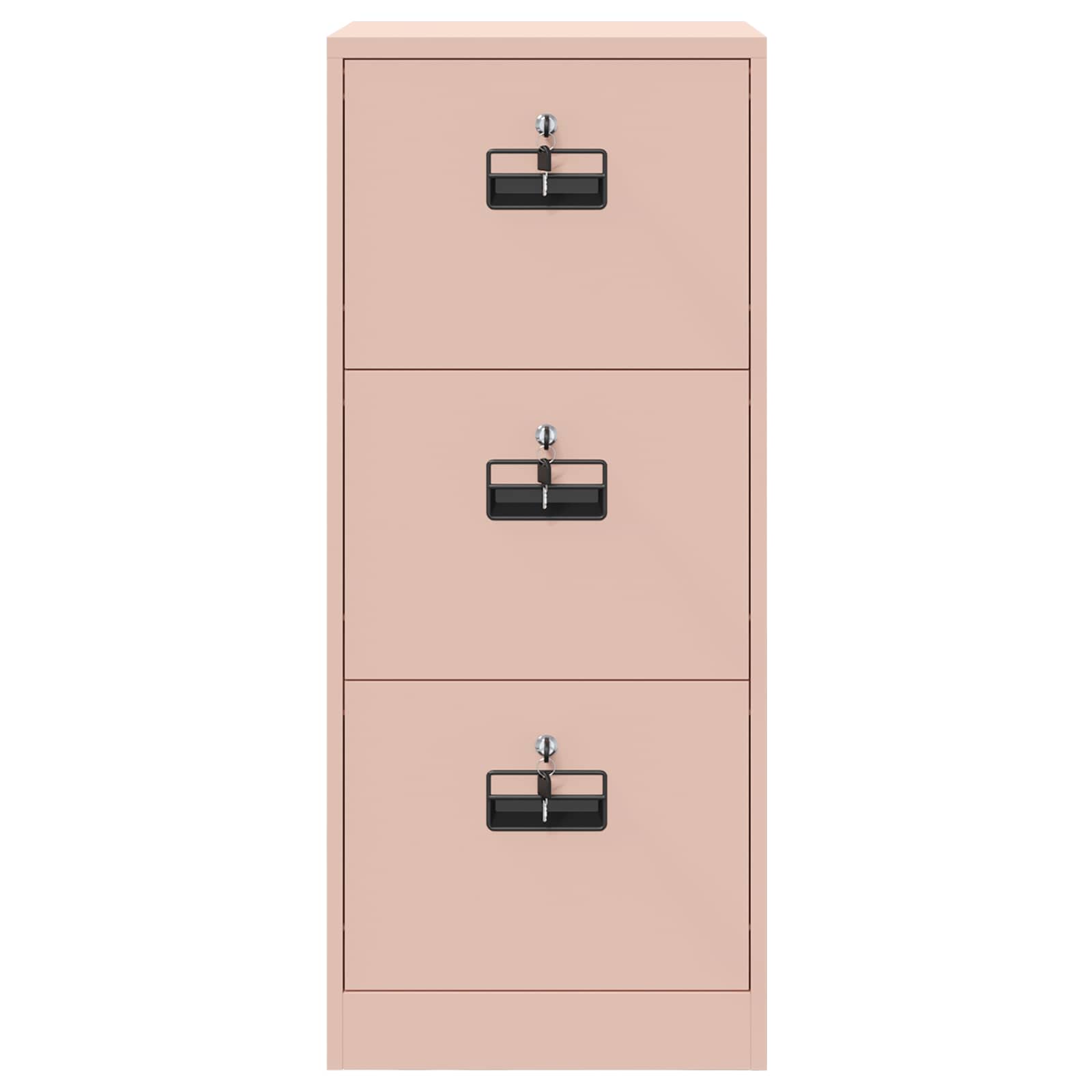 Aktenschrank Rosa 45,5 x 42 x 106,5 cm Kaltgewalzter Stahl