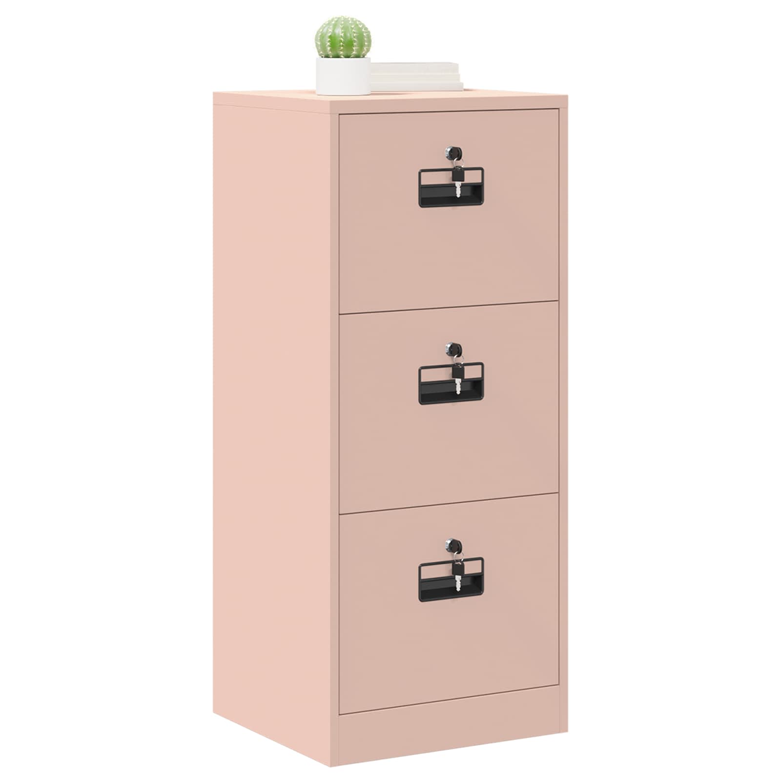 Aktenschrank Rosa 45,5 x 42 x 106,5 cm Kaltgewalzter Stahl