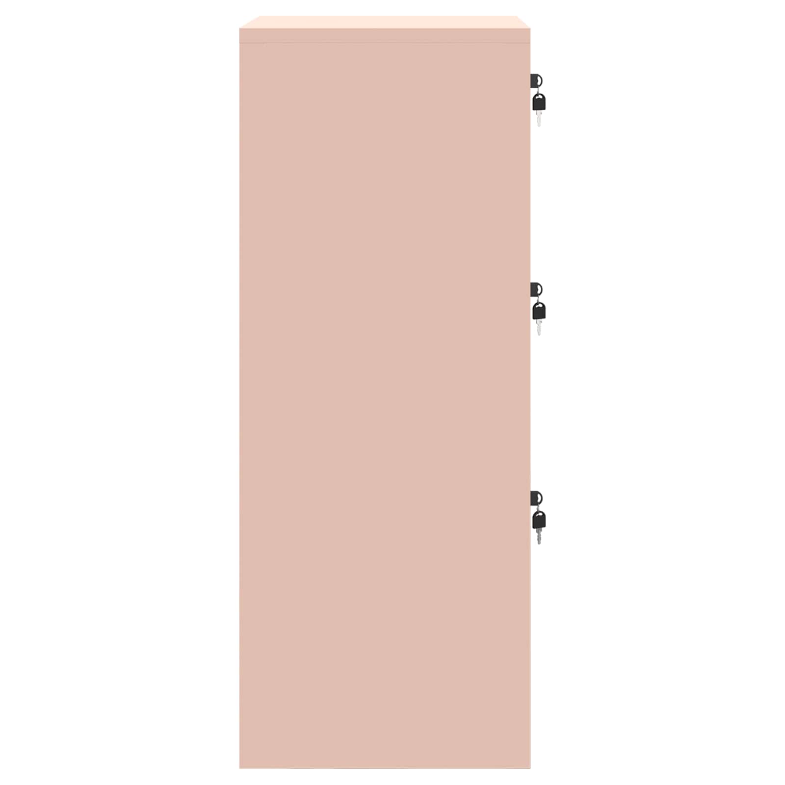 Aktenschrank Rosa 45,5 x 42 x 106,5 cm Kaltgewalzter Stahl