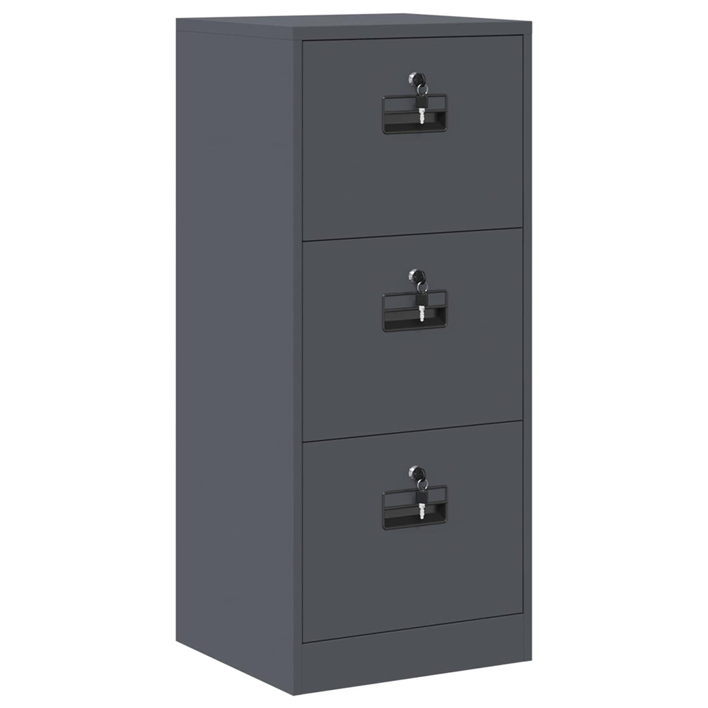 Aktenschrank Anthrazit 45,5 x 42 x 106,5 cm Kaltgewalzter Stahl