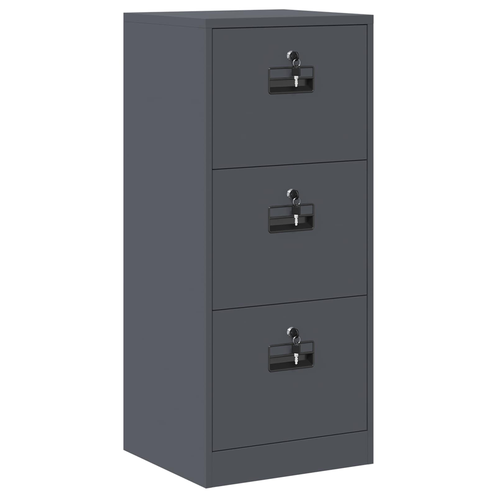 Aktenschrank Anthrazit 45,5 x 42 x 106,5 cm Kaltgewalzter Stahl