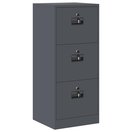 Aktenschrank Anthrazit 45,5 x 42 x 106,5 cm Kaltgewalzter Stahl