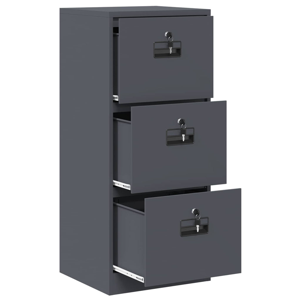 Aktenschrank Anthrazit 45,5 x 42 x 106,5 cm Kaltgewalzter Stahl