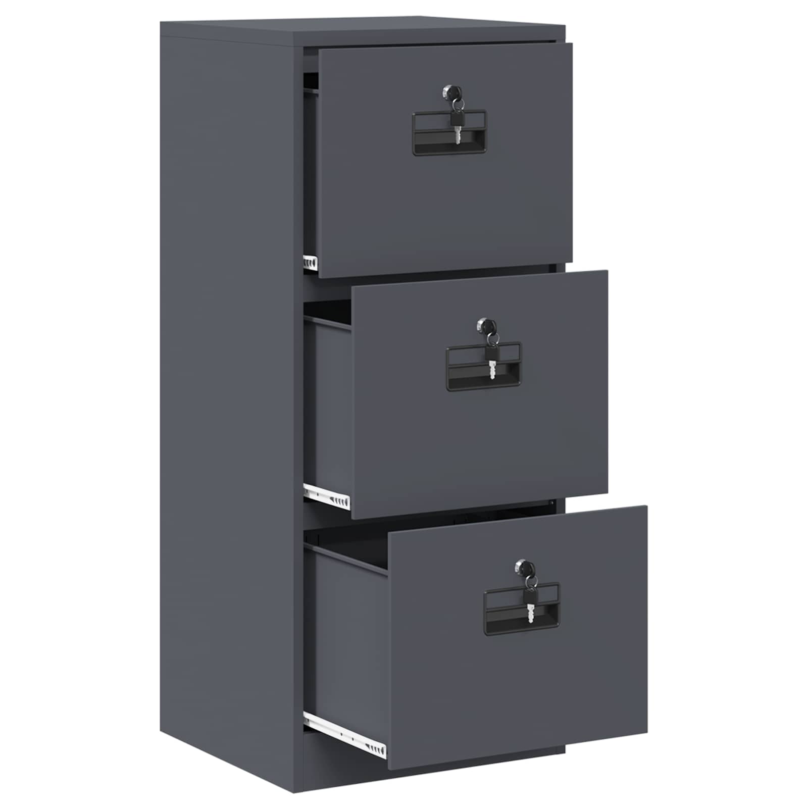 Aktenschrank Anthrazit 45,5 x 42 x 106,5 cm Kaltgewalzter Stahl