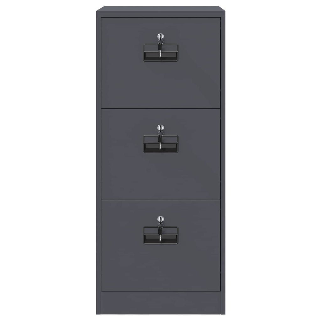 Aktenschrank Anthrazit 45,5 x 42 x 106,5 cm Kaltgewalzter Stahl