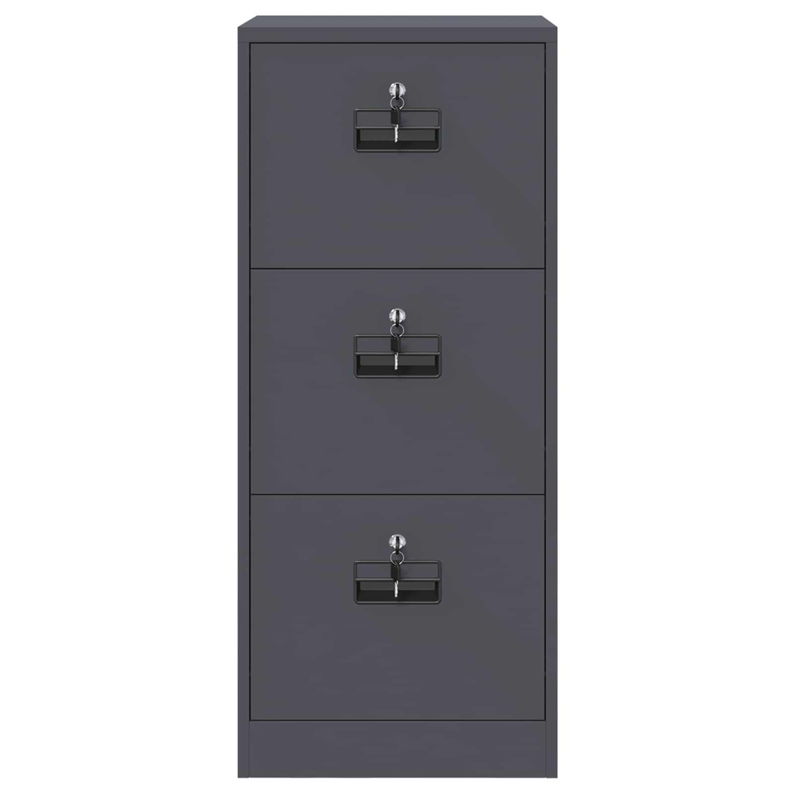 Aktenschrank Anthrazit 45,5 x 42 x 106,5 cm Kaltgewalzter Stahl