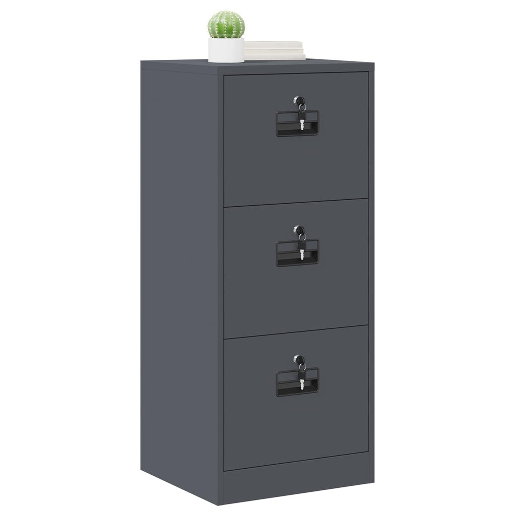 Aktenschrank Anthrazit 45,5 x 42 x 106,5 cm Kaltgewalzter Stahl