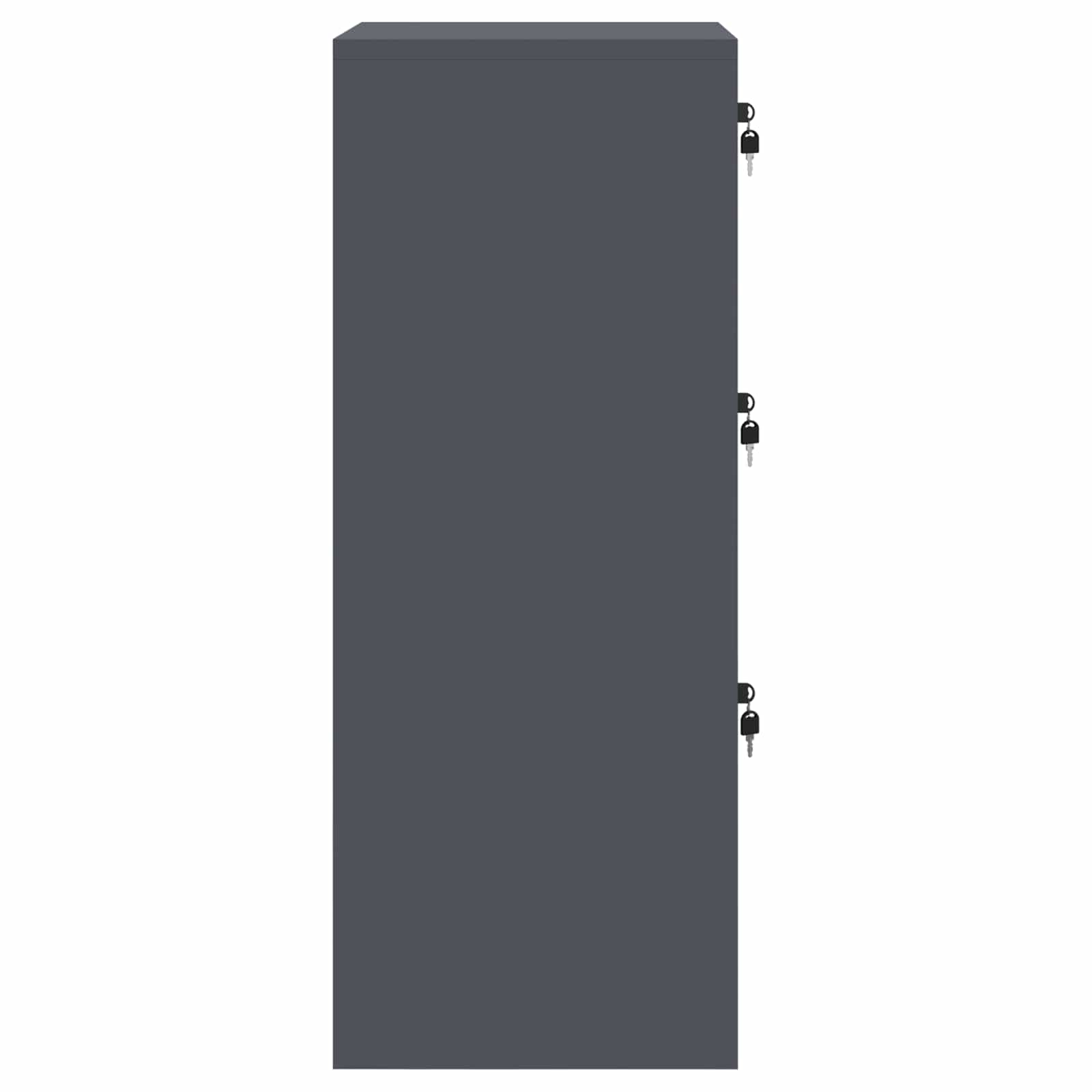 Aktenschrank Anthrazit 45,5 x 42 x 106,5 cm Kaltgewalzter Stahl