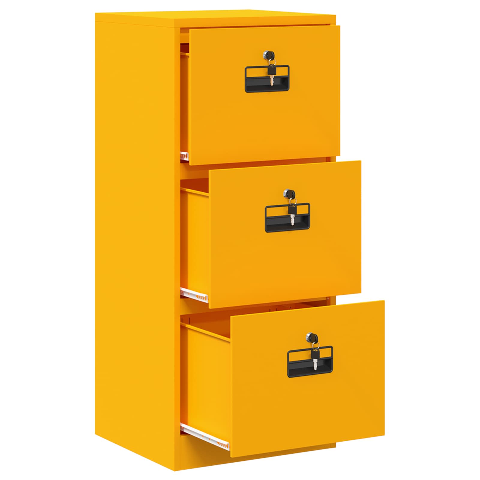 Aktenschrank Senfgelb 45,5 x 42 x 106,5 cm Kaltgewalzter Stahl