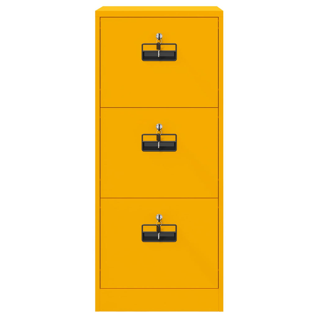 Aktenschrank Senfgelb 45,5 x 42 x 106,5 cm Kaltgewalzter Stahl