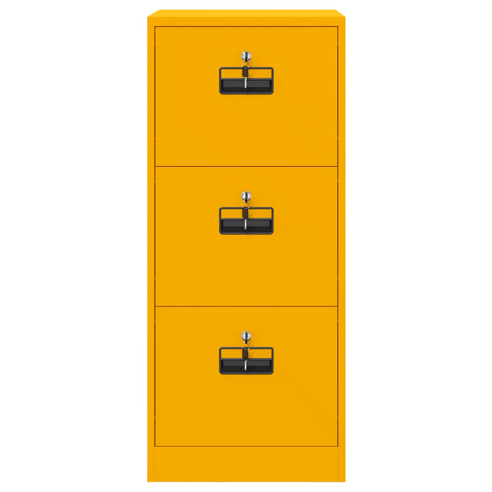 Aktenschrank Senfgelb 45,5 x 42 x 106,5 cm Kaltgewalzter Stahl