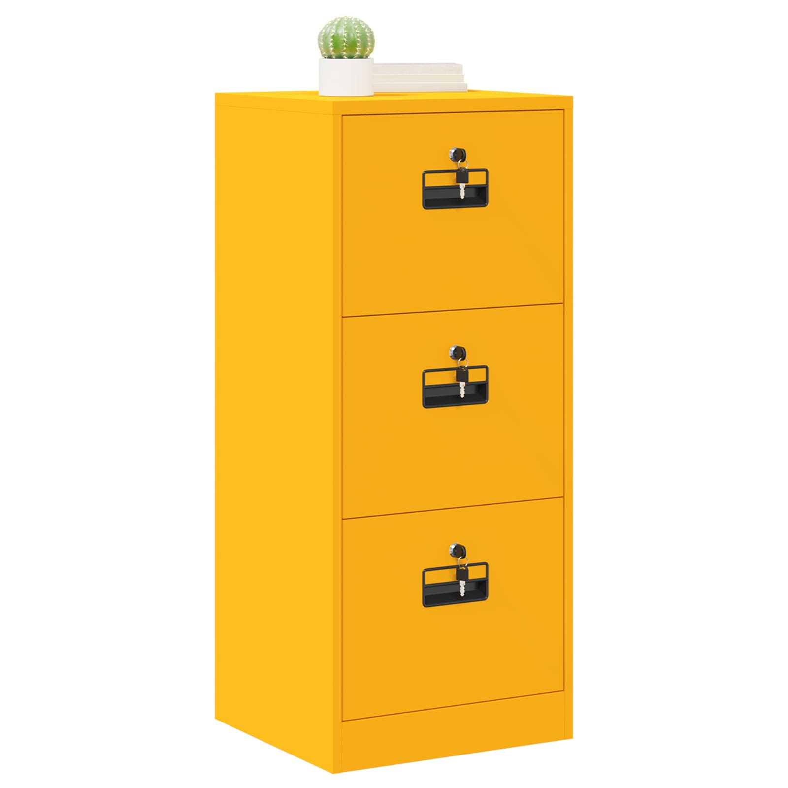 Aktenschrank Senfgelb 45,5 x 42 x 106,5 cm Kaltgewalzter Stahl
