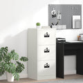 Aktenschrank Weiß 45,5 x 42 x 106,5 cm Kaltgewalzter Stahl