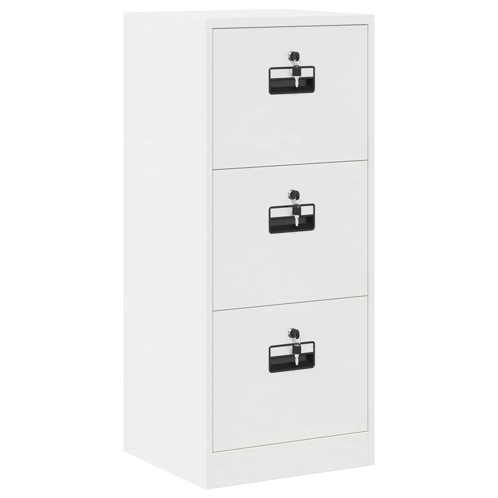Aktenschrank Weiß 45,5 x 42 x 106,5 cm Kaltgewalzter Stahl