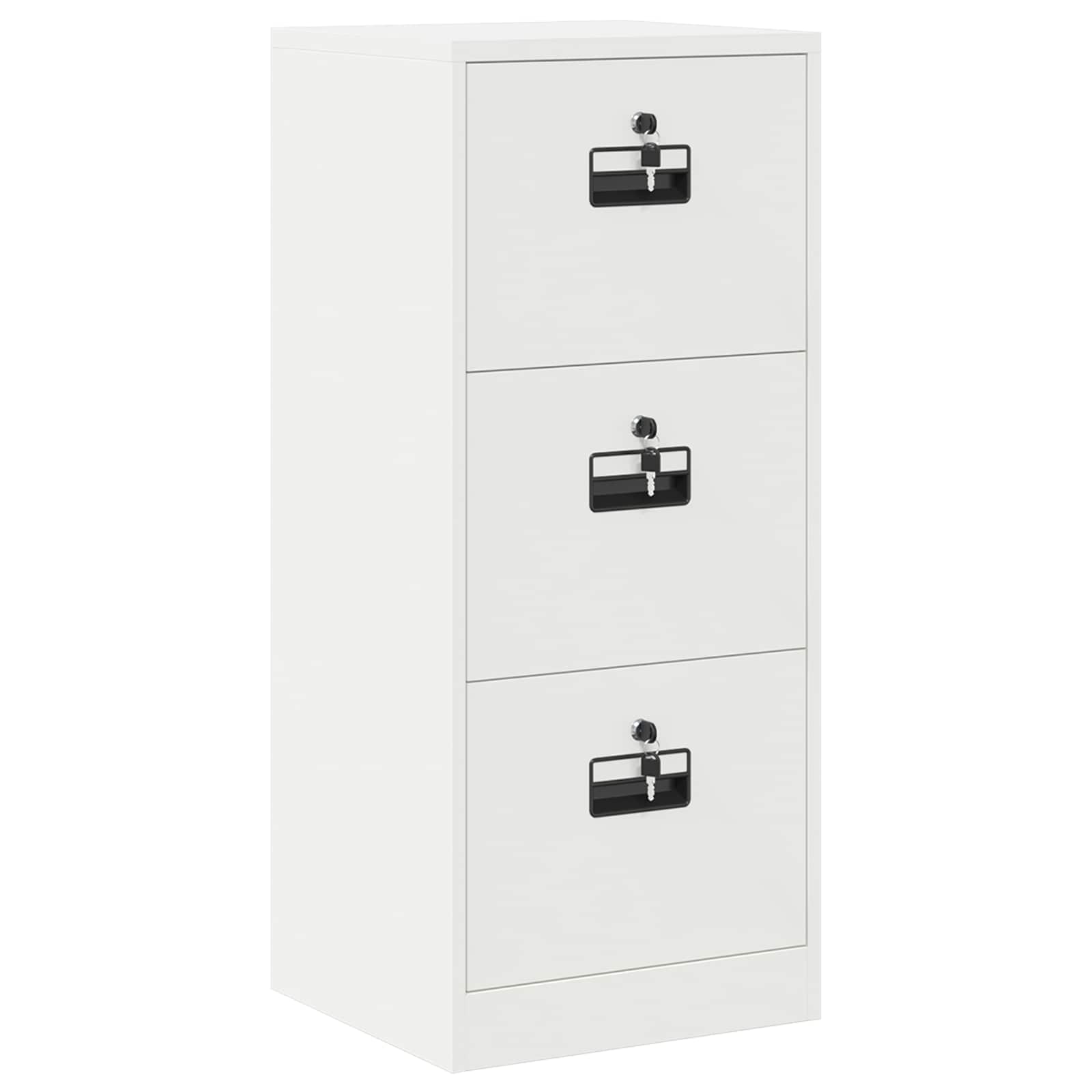 Aktenschrank Weiß 45,5 x 42 x 106,5 cm Kaltgewalzter Stahl