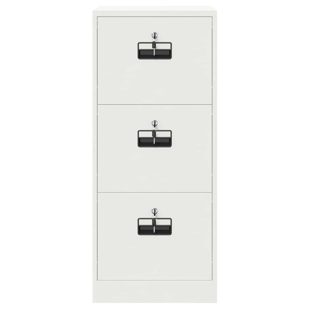 Aktenschrank Weiß 45,5 x 42 x 106,5 cm Kaltgewalzter Stahl