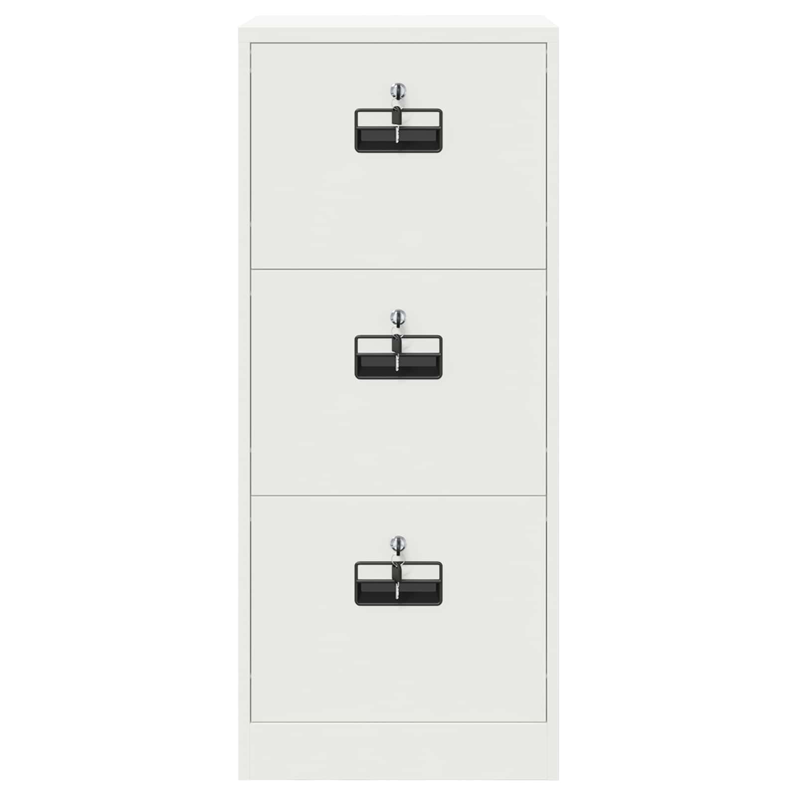 Aktenschrank Weiß 45,5 x 42 x 106,5 cm Kaltgewalzter Stahl