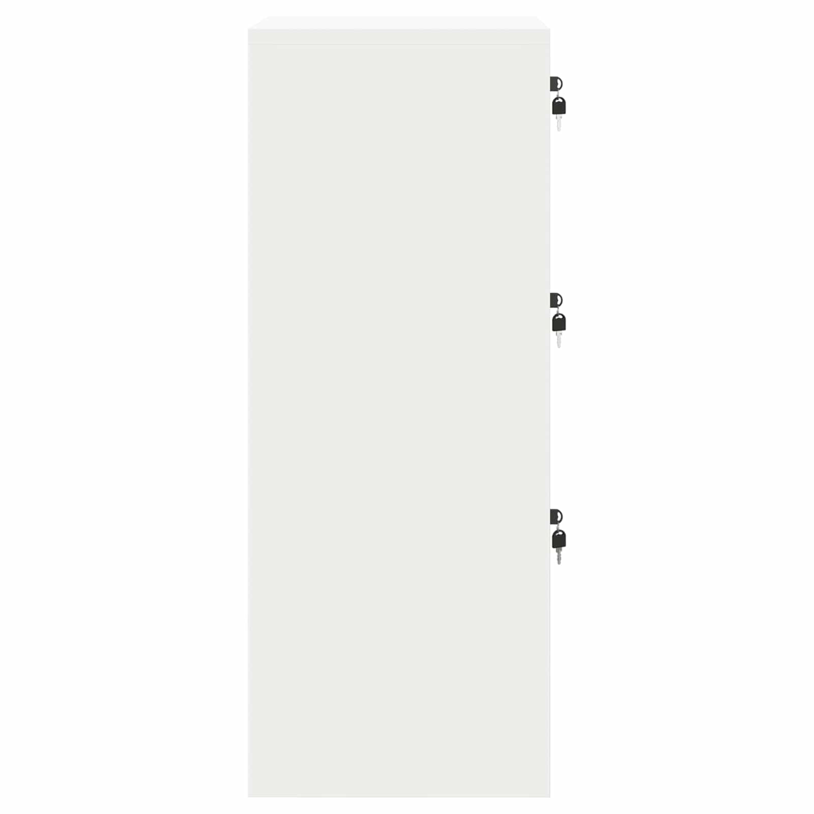 Aktenschrank Weiß 45,5 x 42 x 106,5 cm Kaltgewalzter Stahl
