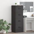 Aktenschrank Schwarz 45,5 x 42 x 139 cm Kaltgewalzter Stahl