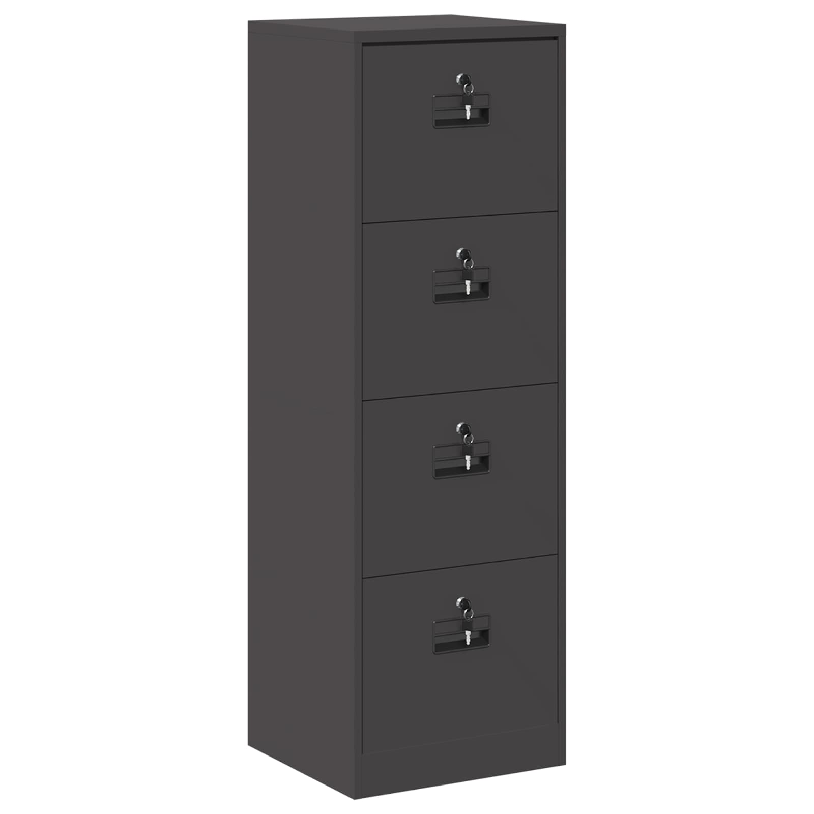 Aktenschrank Schwarz 45,5 x 42 x 139 cm Kaltgewalzter Stahl