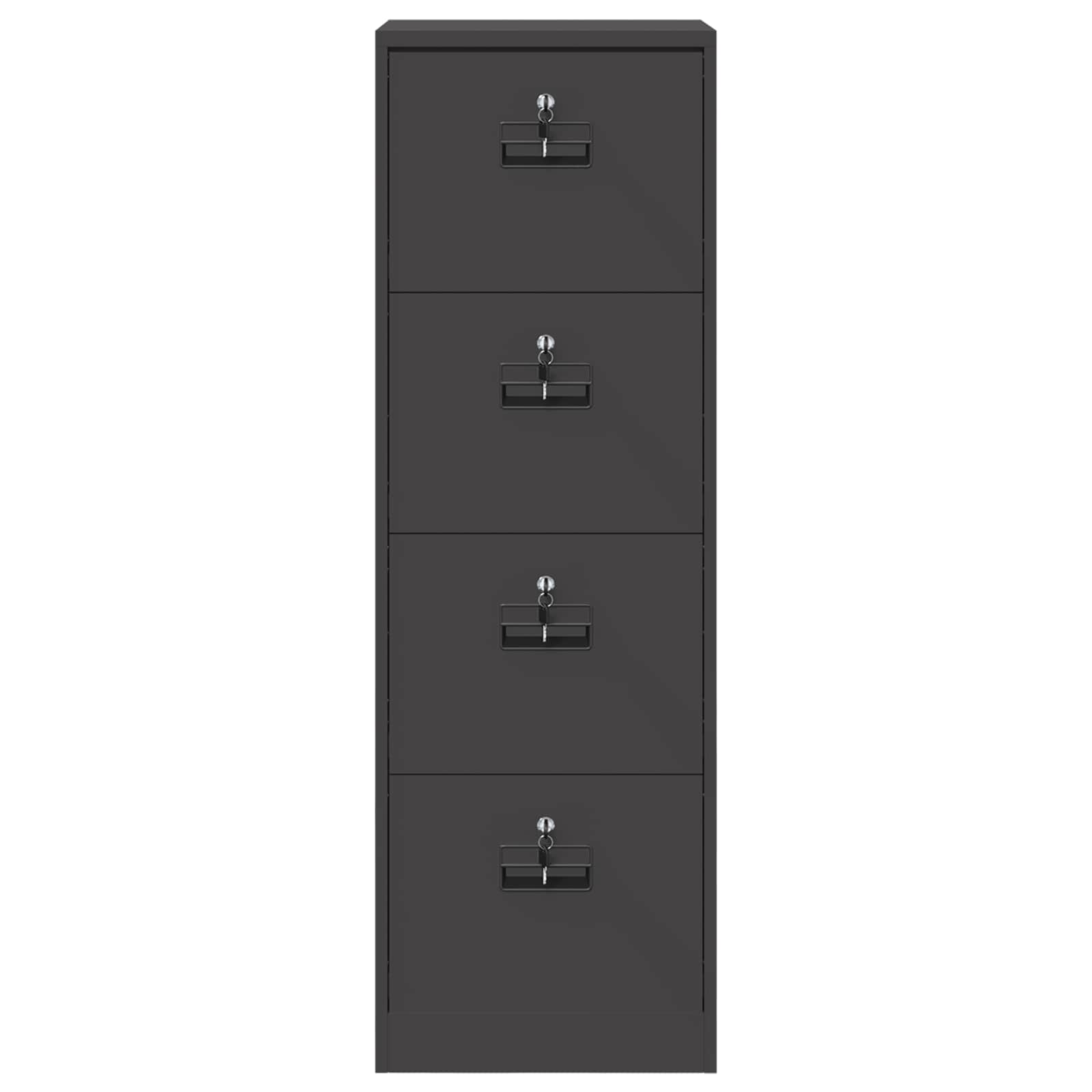 Aktenschrank Schwarz 45,5 x 42 x 139 cm Kaltgewalzter Stahl
