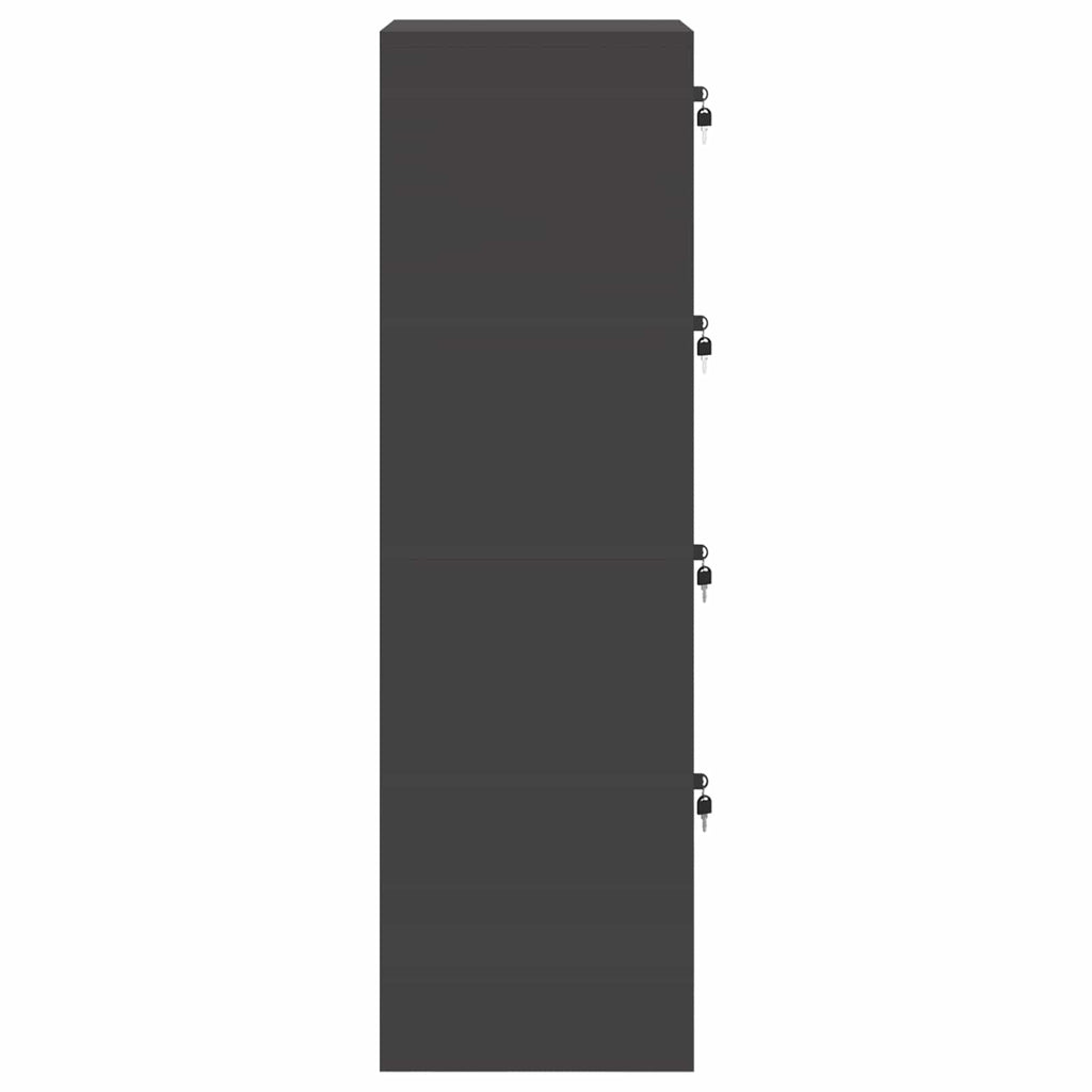 Aktenschrank Schwarz 45,5 x 42 x 139 cm Kaltgewalzter Stahl