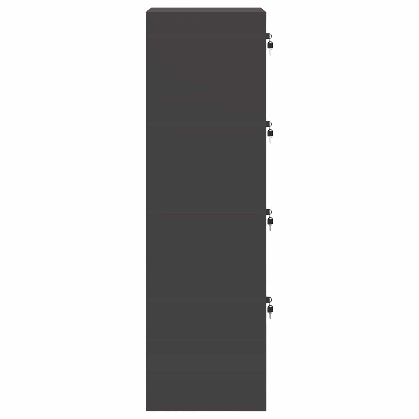 Aktenschrank Schwarz 45,5 x 42 x 139 cm Kaltgewalzter Stahl