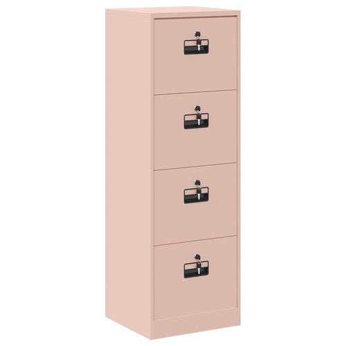 Aktenschrank Rosa 45,5 x 42 x 139 cm Kaltgewalzter Stahl
