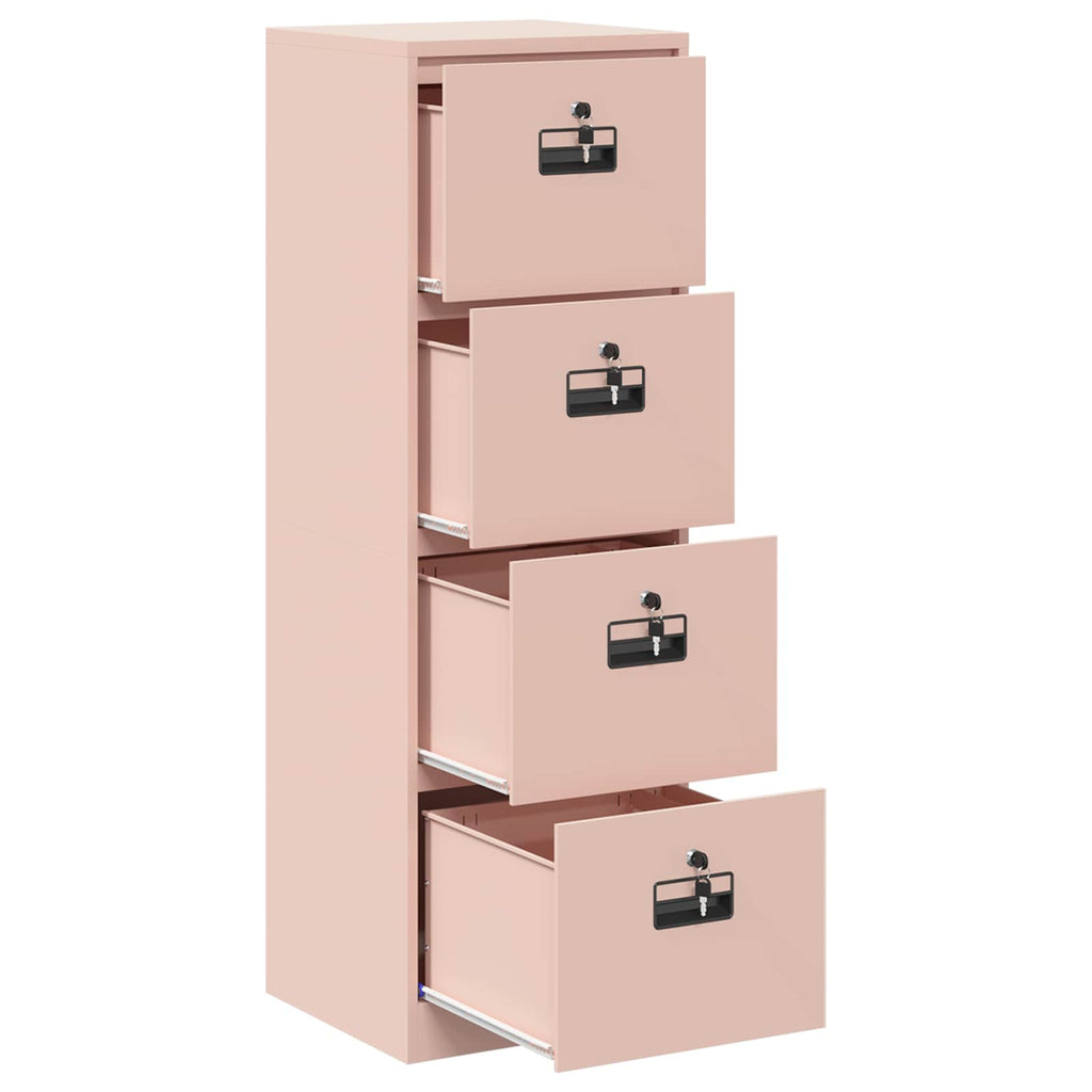 Aktenschrank Rosa 45,5 x 42 x 139 cm Kaltgewalzter Stahl