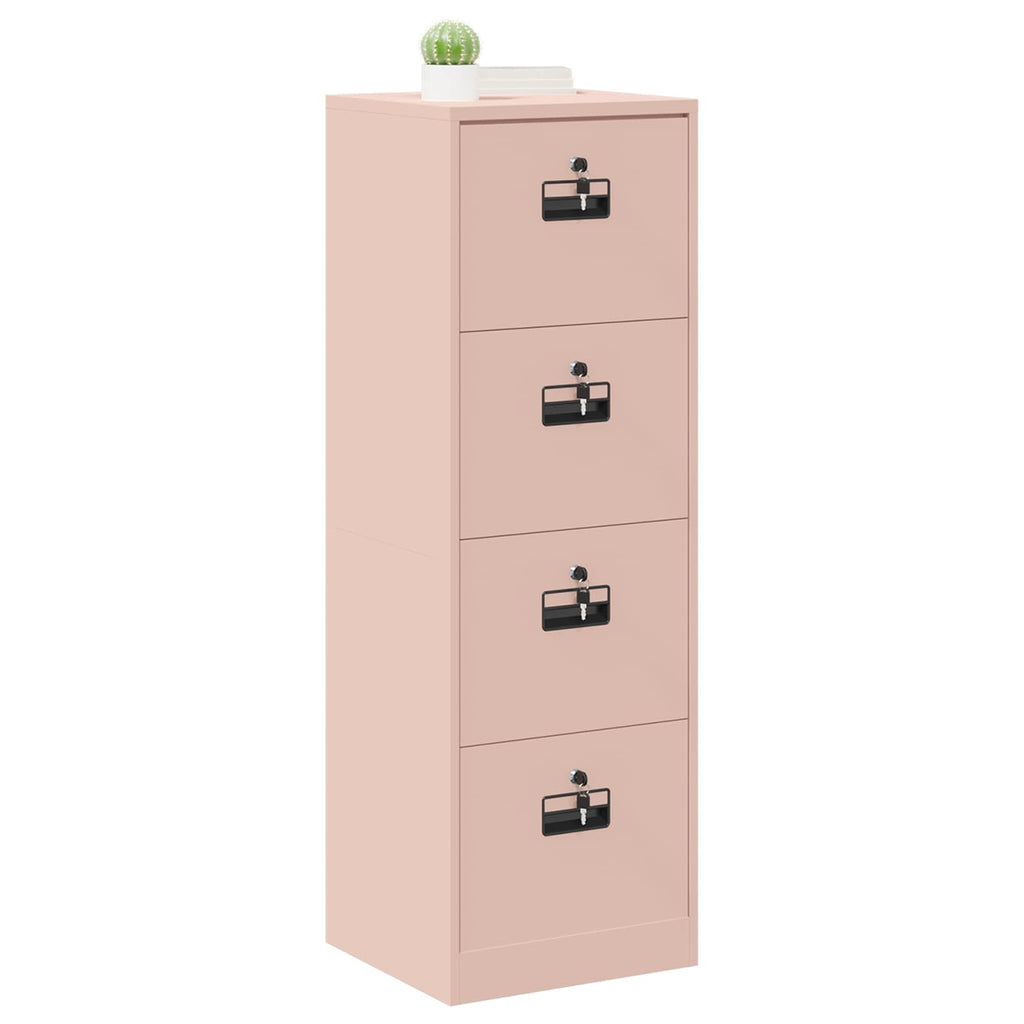 Aktenschrank Rosa 45,5 x 42 x 139 cm Kaltgewalzter Stahl