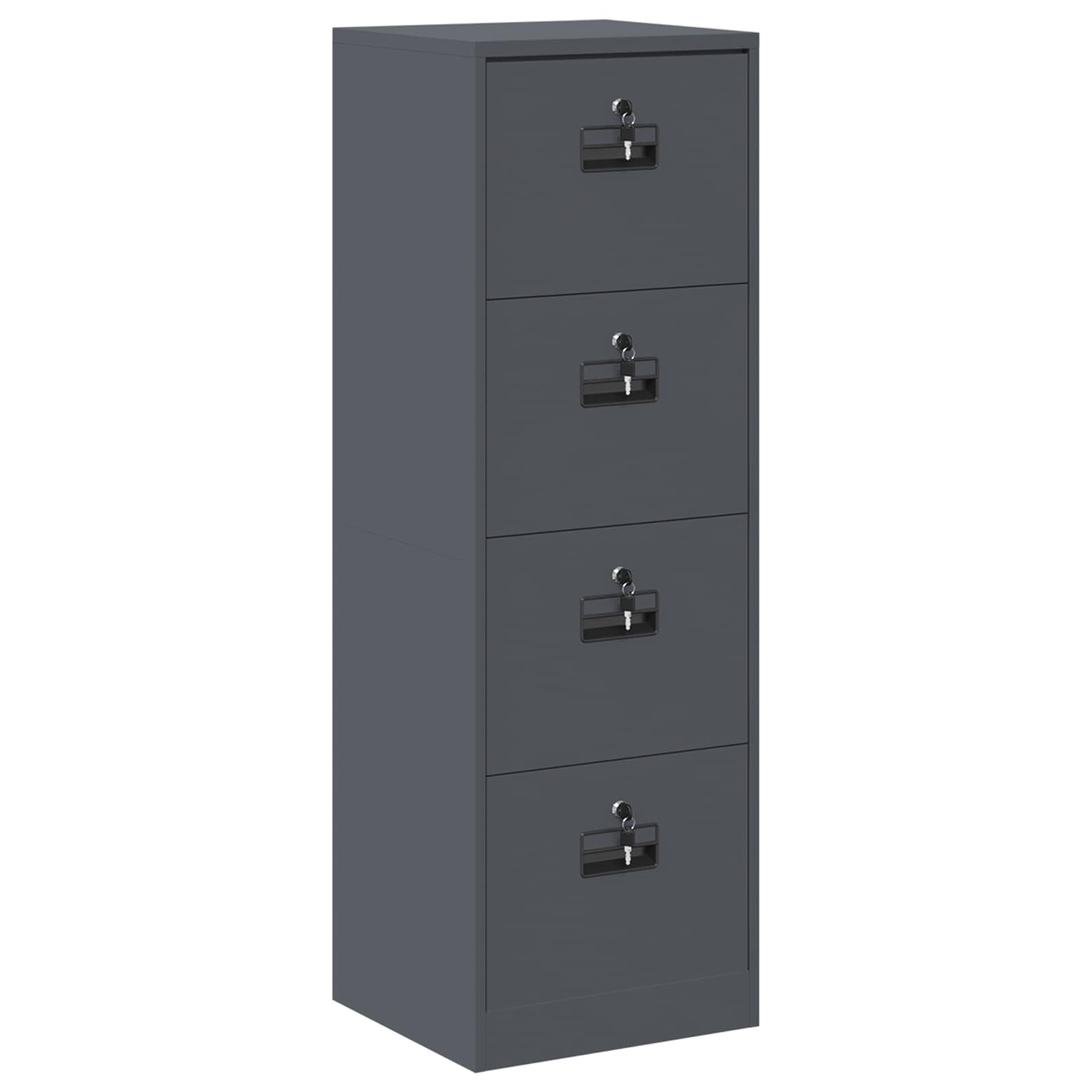 Aktenschrank Anthrazit 45,5 x 42 x 139 cm Kaltgewalzter Stahl