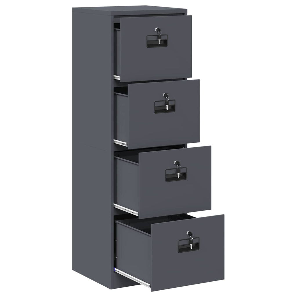 Aktenschrank Anthrazit 45,5 x 42 x 139 cm Kaltgewalzter Stahl