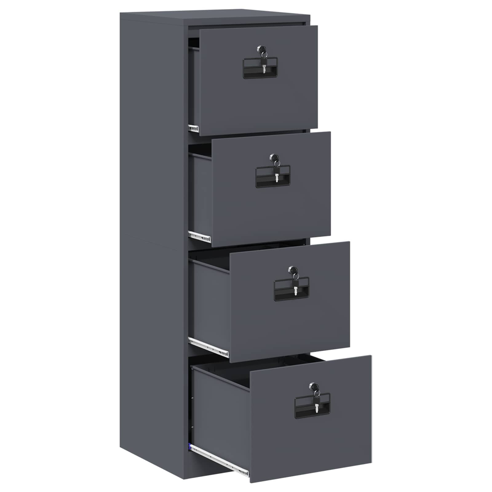 Aktenschrank Anthrazit 45,5 x 42 x 139 cm Kaltgewalzter Stahl