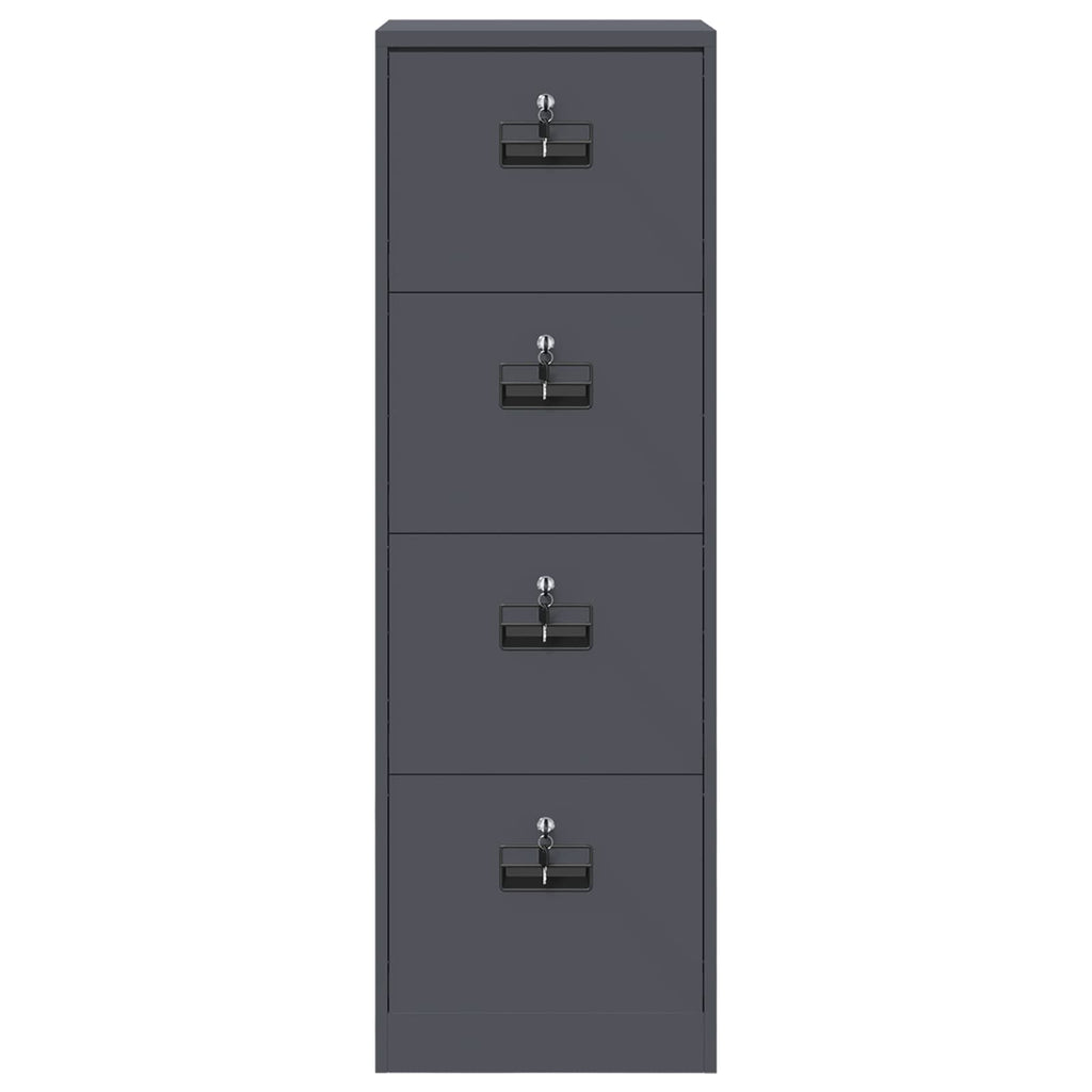 Aktenschrank Anthrazit 45,5 x 42 x 139 cm Kaltgewalzter Stahl