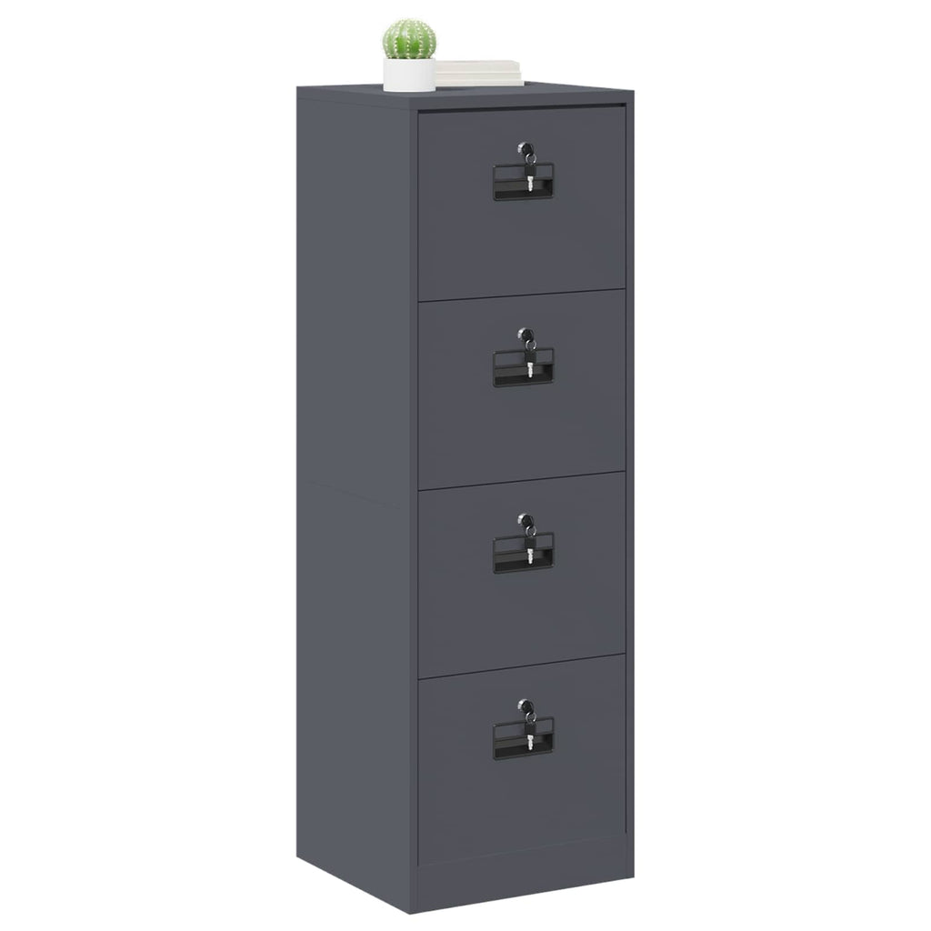 Aktenschrank Anthrazit 45,5 x 42 x 139 cm Kaltgewalzter Stahl