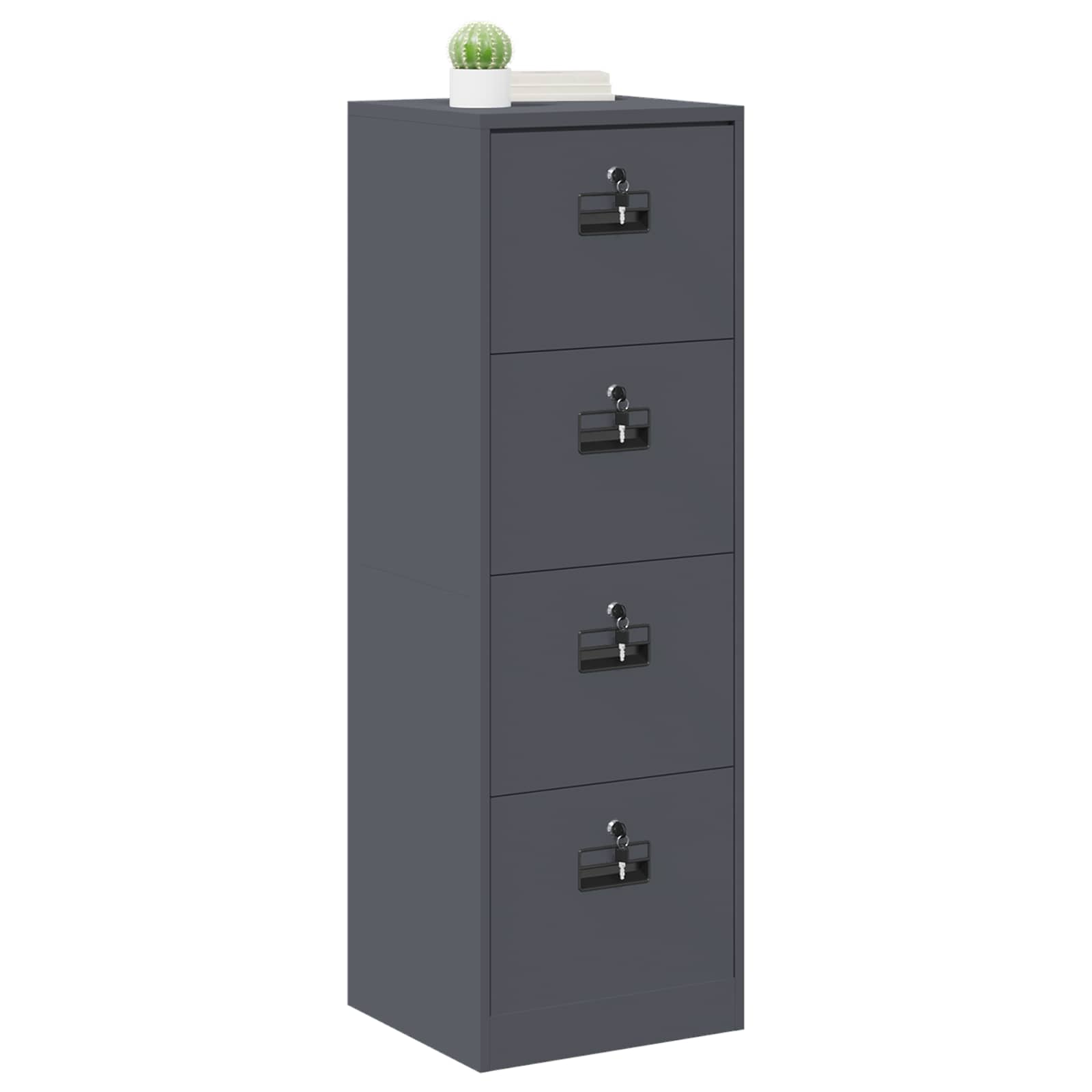 Aktenschrank Anthrazit 45,5 x 42 x 139 cm Kaltgewalzter Stahl