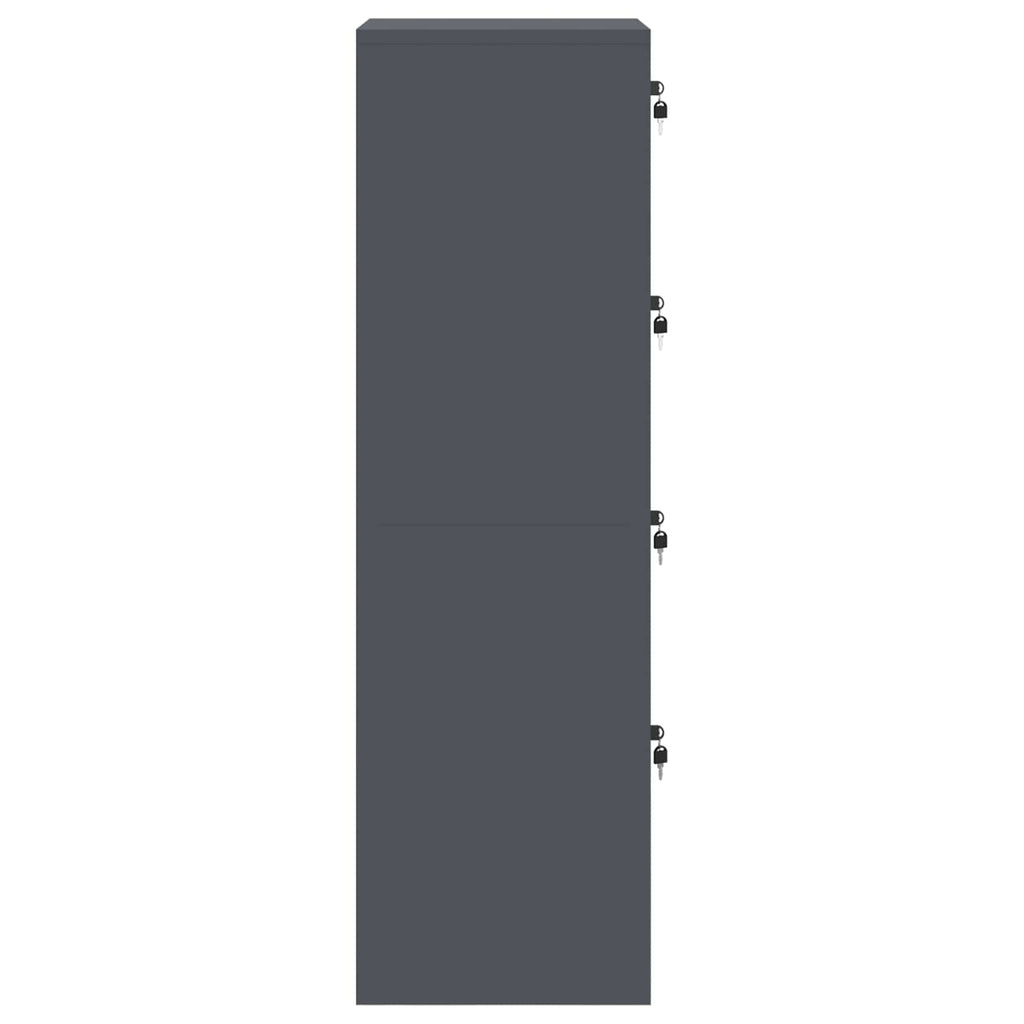 Aktenschrank Anthrazit 45,5 x 42 x 139 cm Kaltgewalzter Stahl