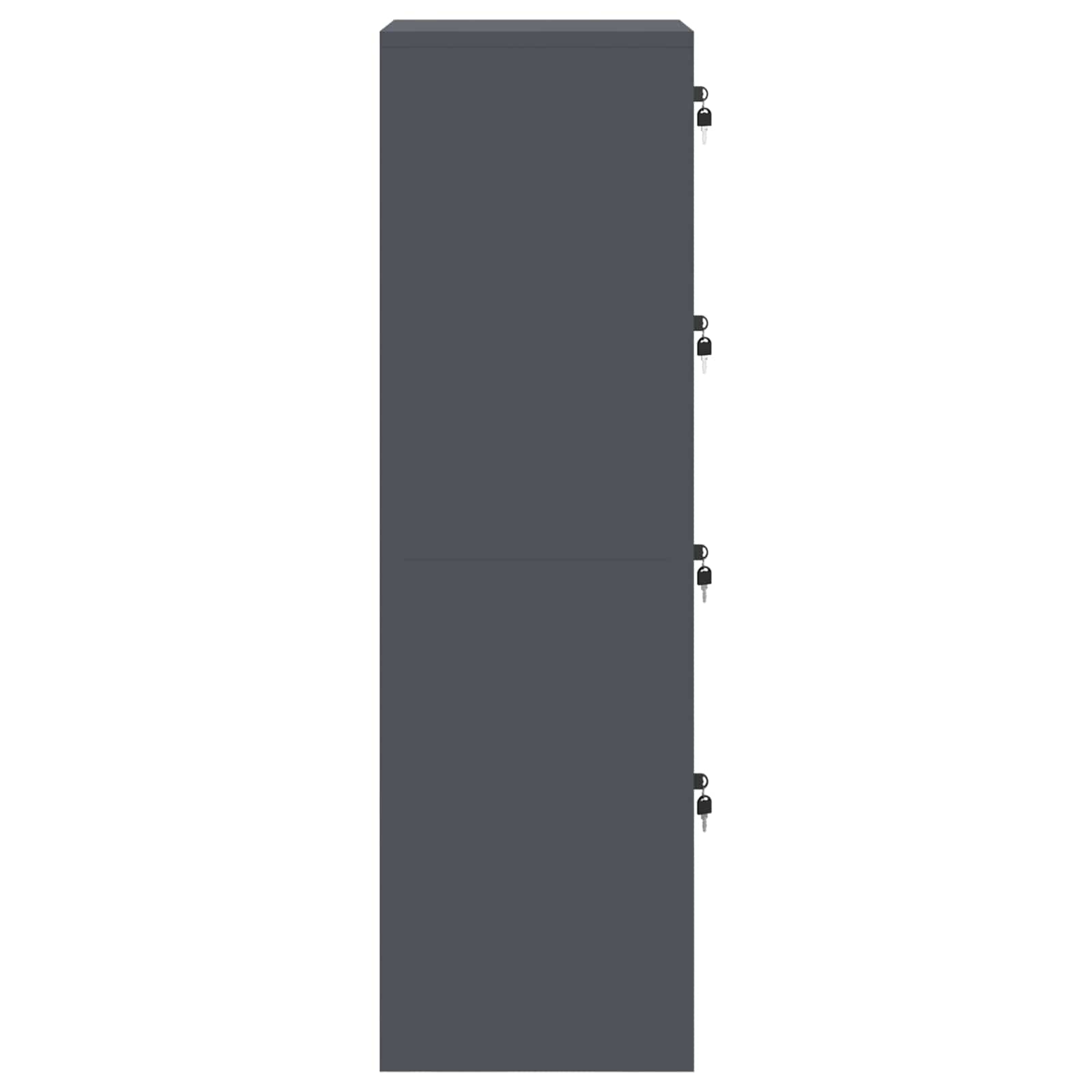 Aktenschrank Anthrazit 45,5 x 42 x 139 cm Kaltgewalzter Stahl