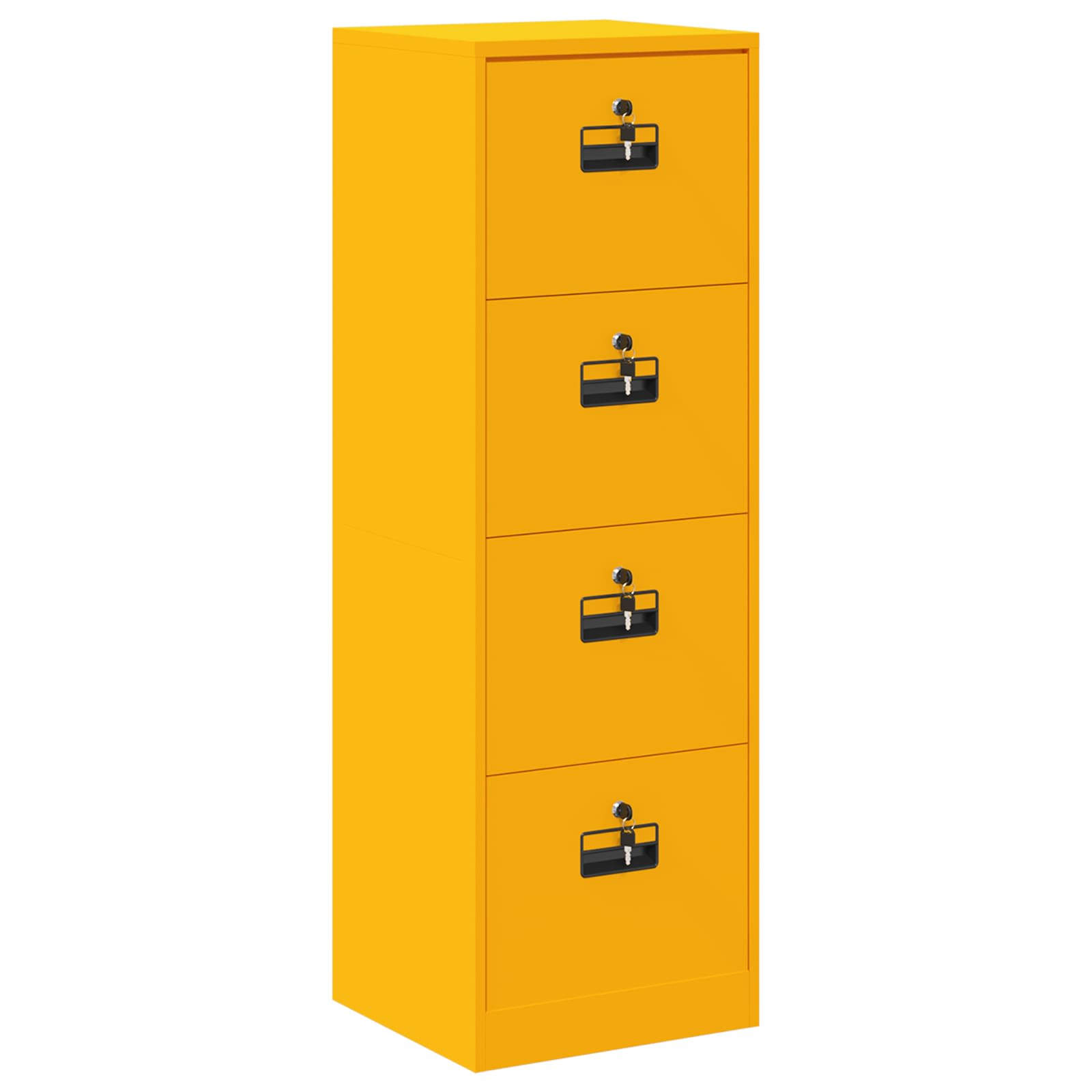 Aktenschrank Senfgelb 45,5 x 42 x 139 cm Kaltgewalzter Stahl