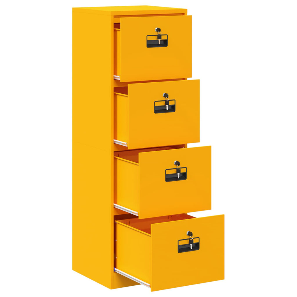 Aktenschrank Senfgelb 45,5 x 42 x 139 cm Kaltgewalzter Stahl