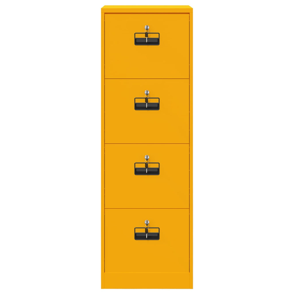 Aktenschrank Senfgelb 45,5 x 42 x 139 cm Kaltgewalzter Stahl