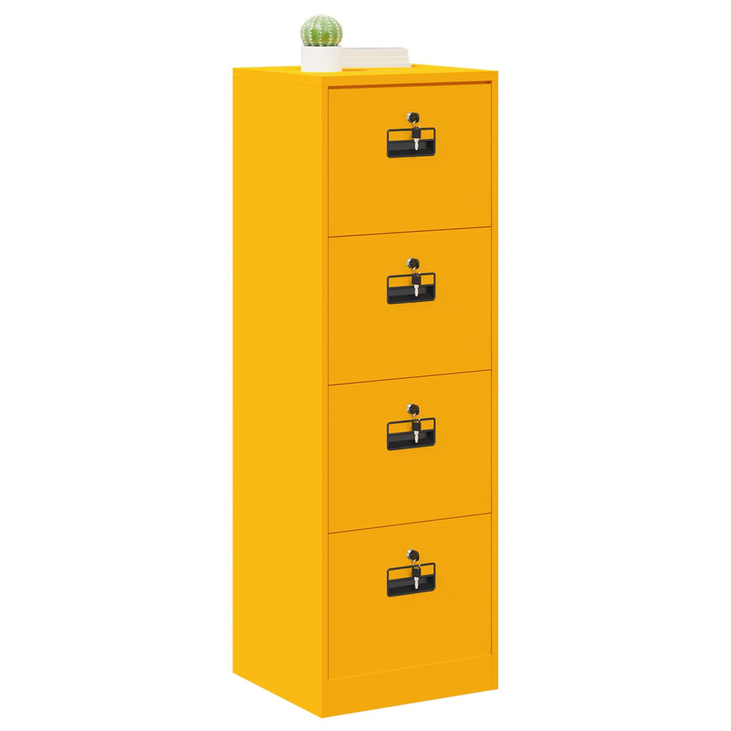 Aktenschrank Senfgelb 45,5 x 42 x 139 cm Kaltgewalzter Stahl