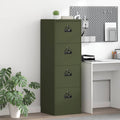 Aktenschrank Olive Grün 45,5 x 42 x 139 cm Kaltgewalzter Stahl