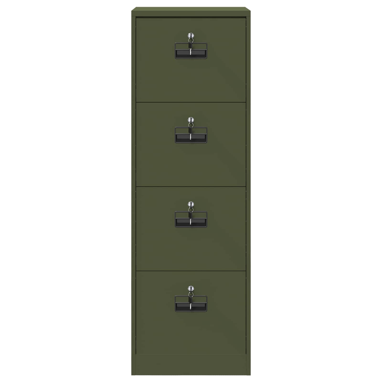 Aktenschrank Olive Grün 45,5 x 42 x 139 cm Kaltgewalzter Stahl