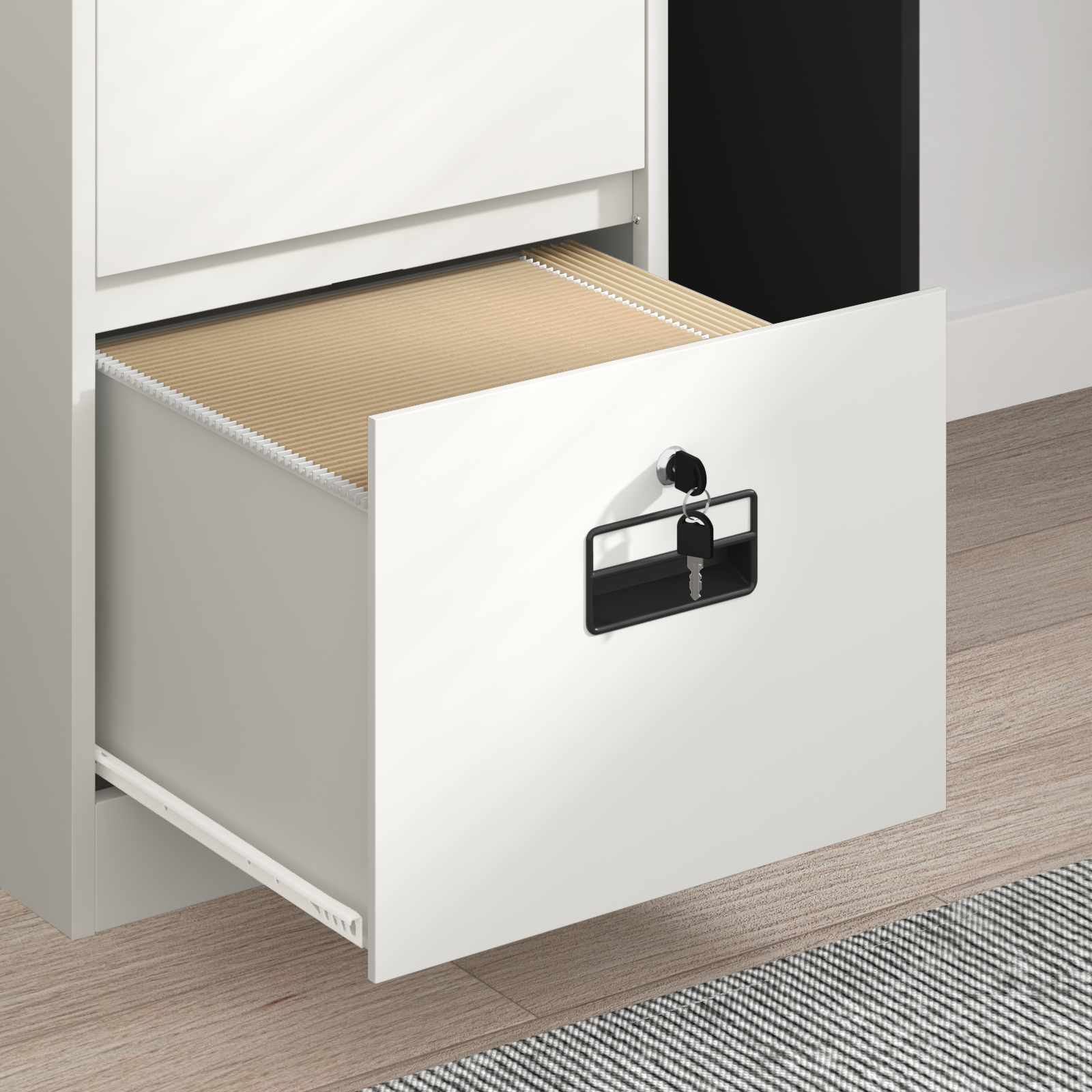 Aktenschrank Weiß 45,5 x 42 x 139 cm Kaltgewalzter Stahl