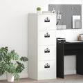 Aktenschrank Weiß 45,5 x 42 x 139 cm Kaltgewalzter Stahl