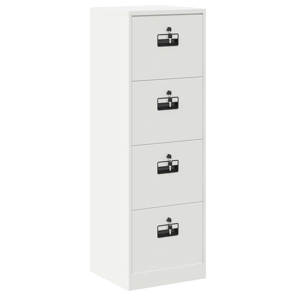 Aktenschrank Weiß 45,5 x 42 x 139 cm Kaltgewalzter Stahl