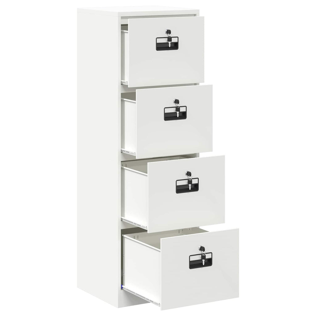 Aktenschrank Weiß 45,5 x 42 x 139 cm Kaltgewalzter Stahl