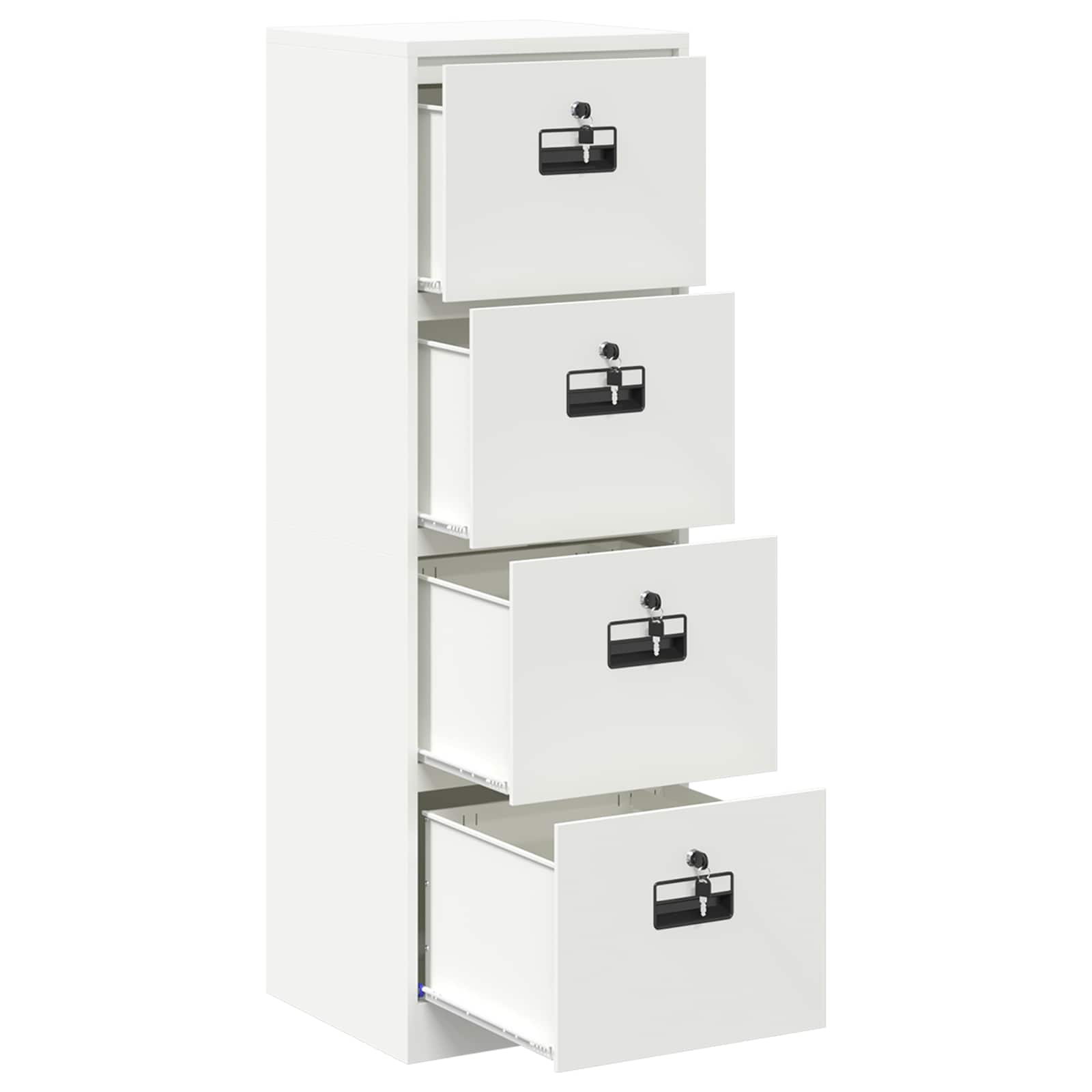 Aktenschrank Weiß 45,5 x 42 x 139 cm Kaltgewalzter Stahl